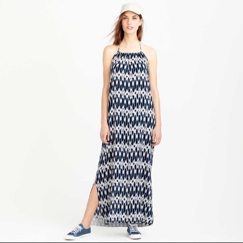 J Crew beach cover up, ikat print